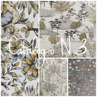 Papel pintado estilo nórdico inspirado en jardines.